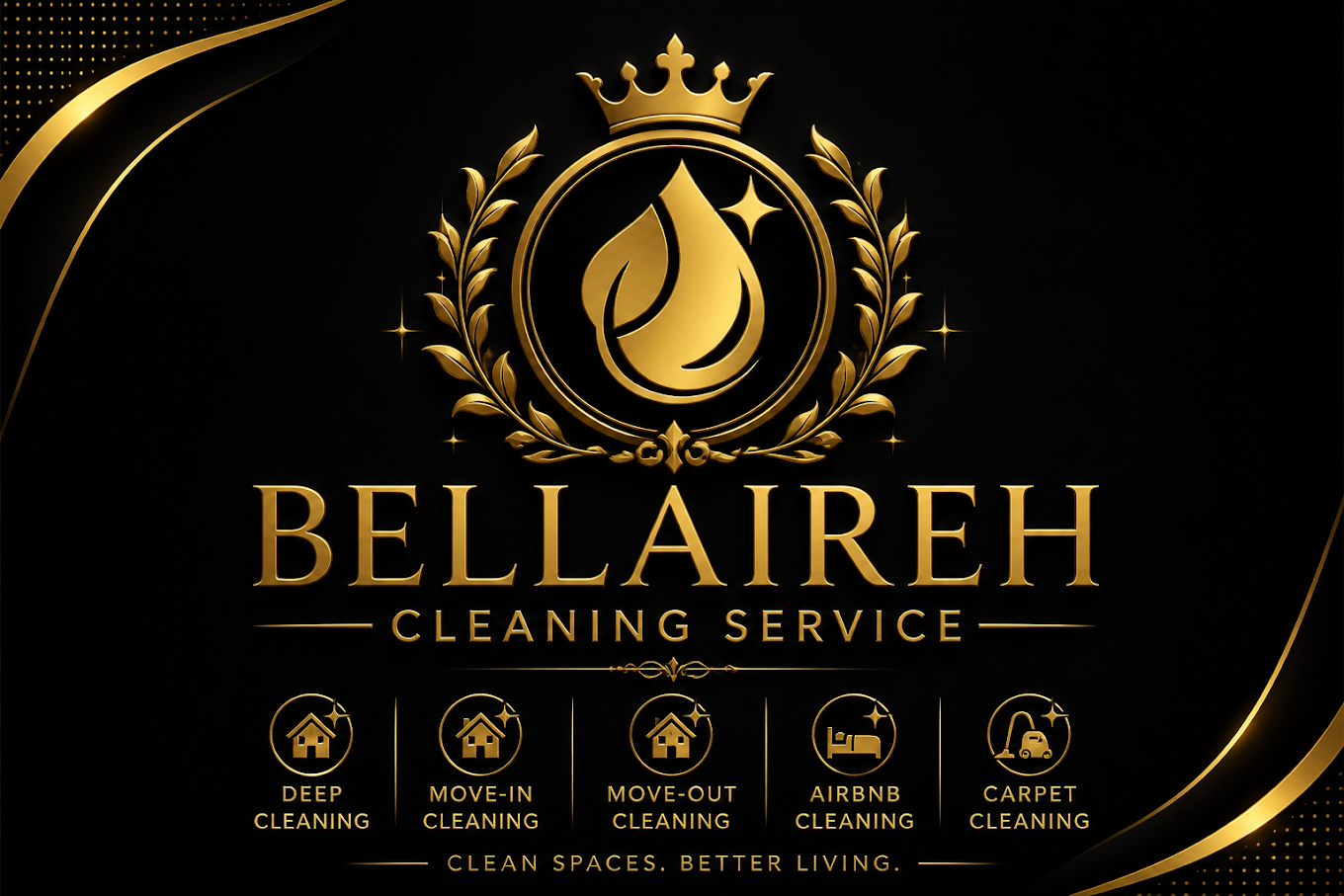 Bellaireh King Cleaning Services crest logo
